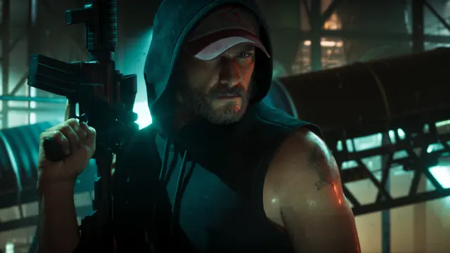 Jason Duval de capuz à noite, em captura oficial do GTA 6