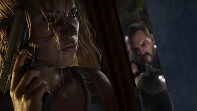 Lucia Caminos na penumbra, em captura oficial do GTA 6