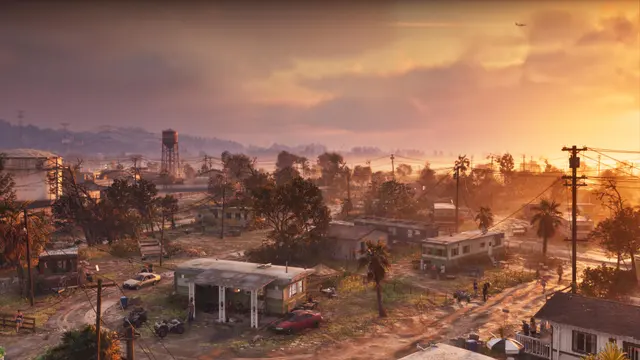 Port Gellhorn ao entardecer, em captura oficial do GTA 6