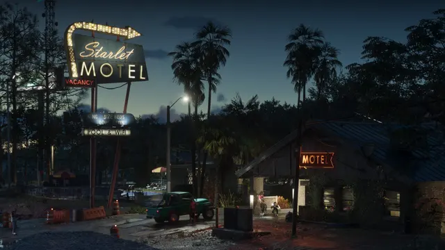 Starlet Motel em Port Gellhorn, em captura oficial do GTA 6