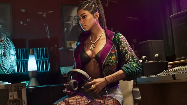 Real Dimez no estúdio, em captura oficial do GTA 6