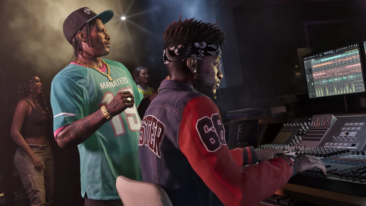 Estúdio de música em Vice City, em imagem oficial do GTA 6