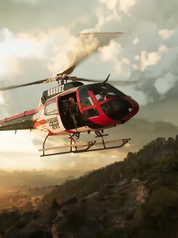 Helicóptero sobrevoando Mount Kalaga no GTA 6