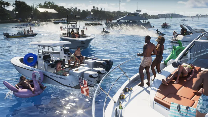 Wallpaper do GTA 6: Festa de barcos nas Keys