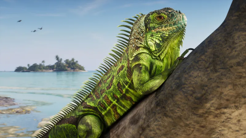 Wallpaper do GTA 6: Iguana em Leonida Keys