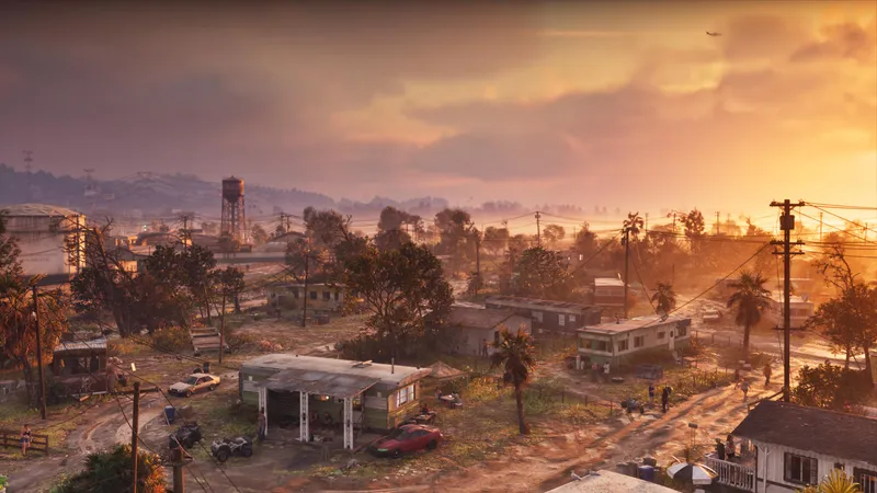 Wallpaper do GTA 6: Port Gellhorn ao entardecer