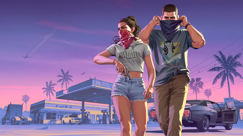 Wallpaper do GTA 6: Lucia e Jason no assalto
